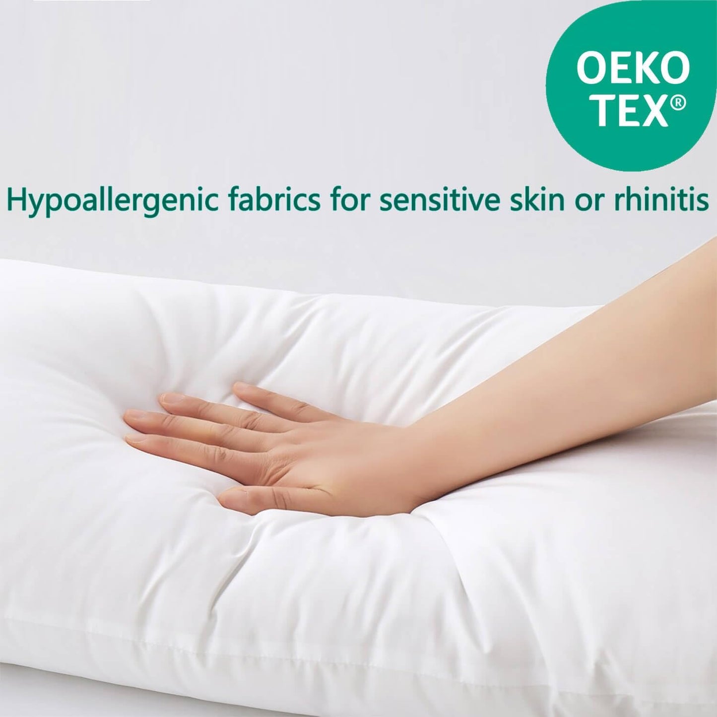 Squishy Flat Bed Pillows King Size Set of 2 Extra Soft Thin Pillow for Stomach Sleeping Adults Kids Back Sleeper Plush Fluffy White 20x36 inches