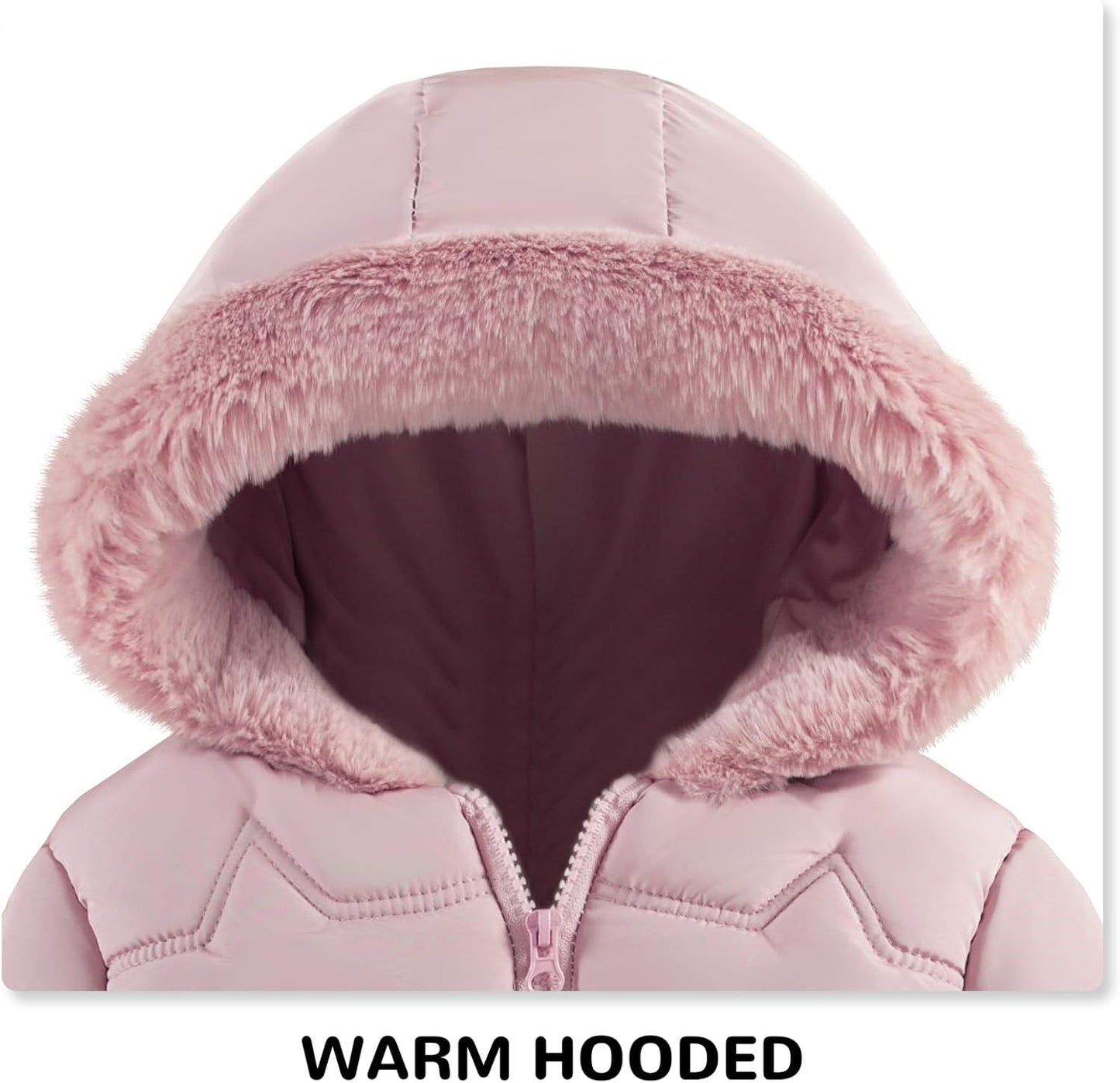 Toddler Winter Coats Baby Jacket Snow Clothes Puffer Dress Girl Warm Hoodie 1-4T