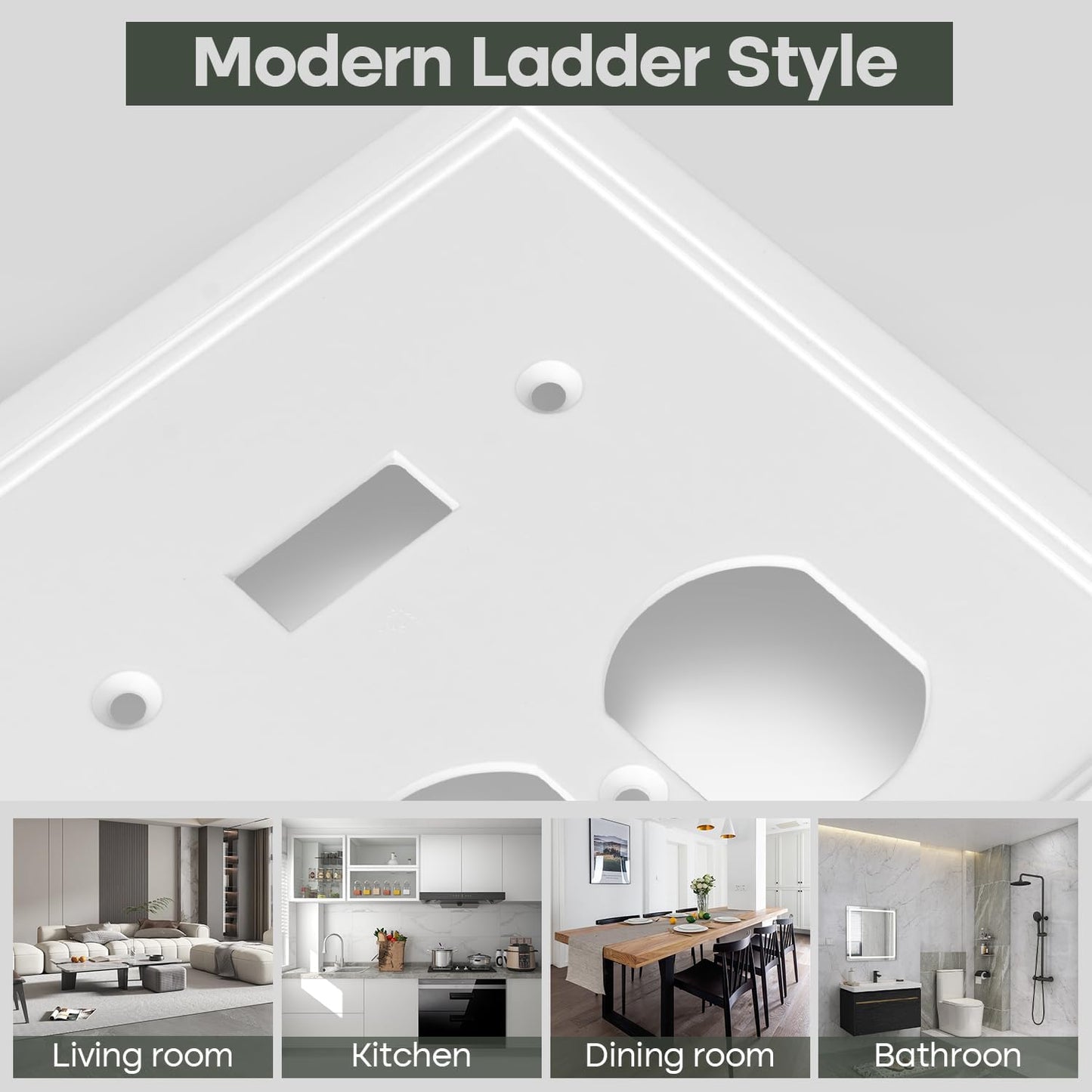 Toggle/Duplex Combo Light Switch Cover Plate White Classic Decorative Switch Plates Cover 2 Gang Wall Plate Cover for Duplex, Toggle, Combo,2 Pack