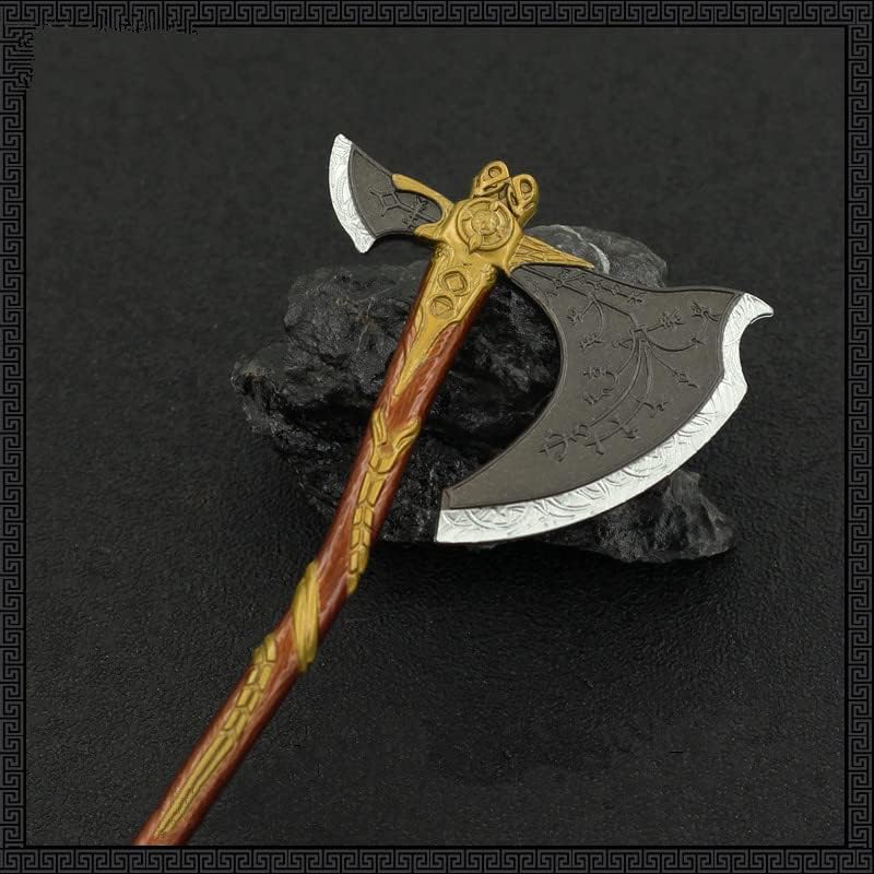 God of War Ragnarök Kratos Action Figures Game Toys Collection Keychain Desk Decoration Backpack Pendant Gift (Kratos Leviathan Axe Upgraded)