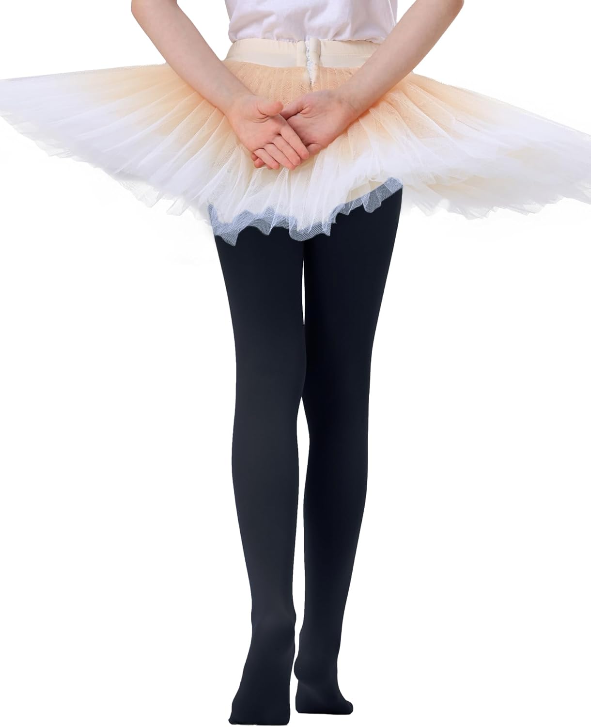 Citystl Ballet Tights for Girls - 3 Pairs, Multiple Colors, Cotton School Dress Tights