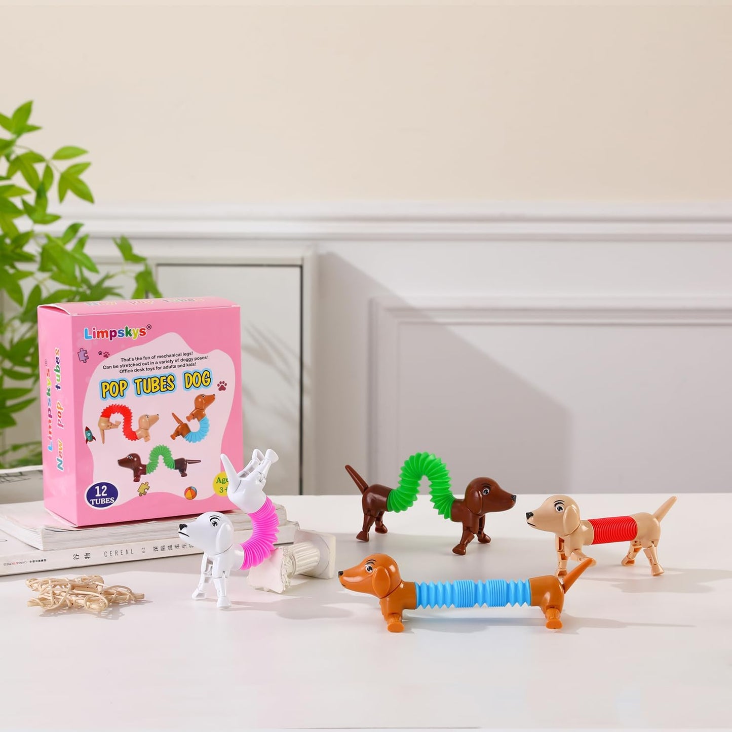 Robot dog,Dog pop tubes,Toy Dog,Animal pop Tubes,Fidget Toys for Kids,Sensory Toys for Kids 5-7,Dog Party Favors,autism sensory products,sensory toys for kids with autism,toys for ages 5-7（12Pcs Dog）