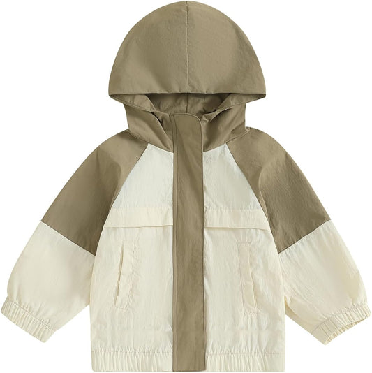 Toddler Baby Boy Girl Jackets Lightweight Outwear Zipper Hooded Windbreaker Jacket Fall Clothes 12M 18M 2T 3T 4T 5T