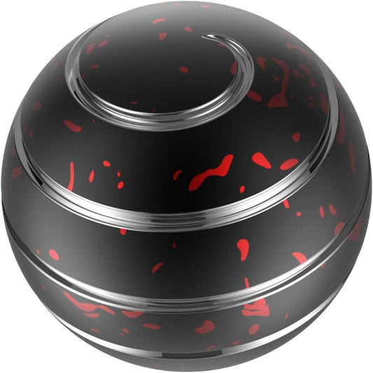 Kinetic Desk Toy, 2.17'' Kinetic Spinning Desk Toys for Adults, Fidget Desk Toys for Party Favors, Christmas Stocking Stuffers, Easter Basket (55MM, Black Red)