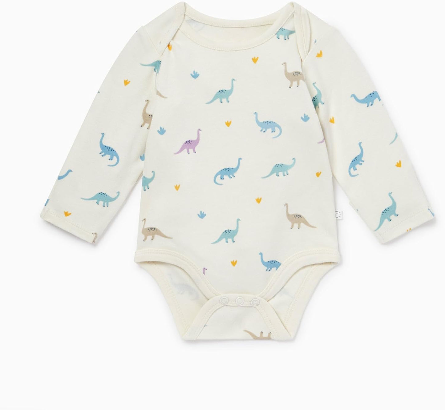 MORI Baby Supreme Comfort Long Sleeve Bodysuit for Boys and Girls - Unisex Romper with Envelope Neck and Nickel Free Popper