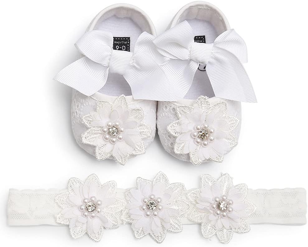 Baby Shoes Mary Jane Flats Non Slip Soft Sole Infant Toddler Sneakers First Walkers Party Christmas Dress Shoes