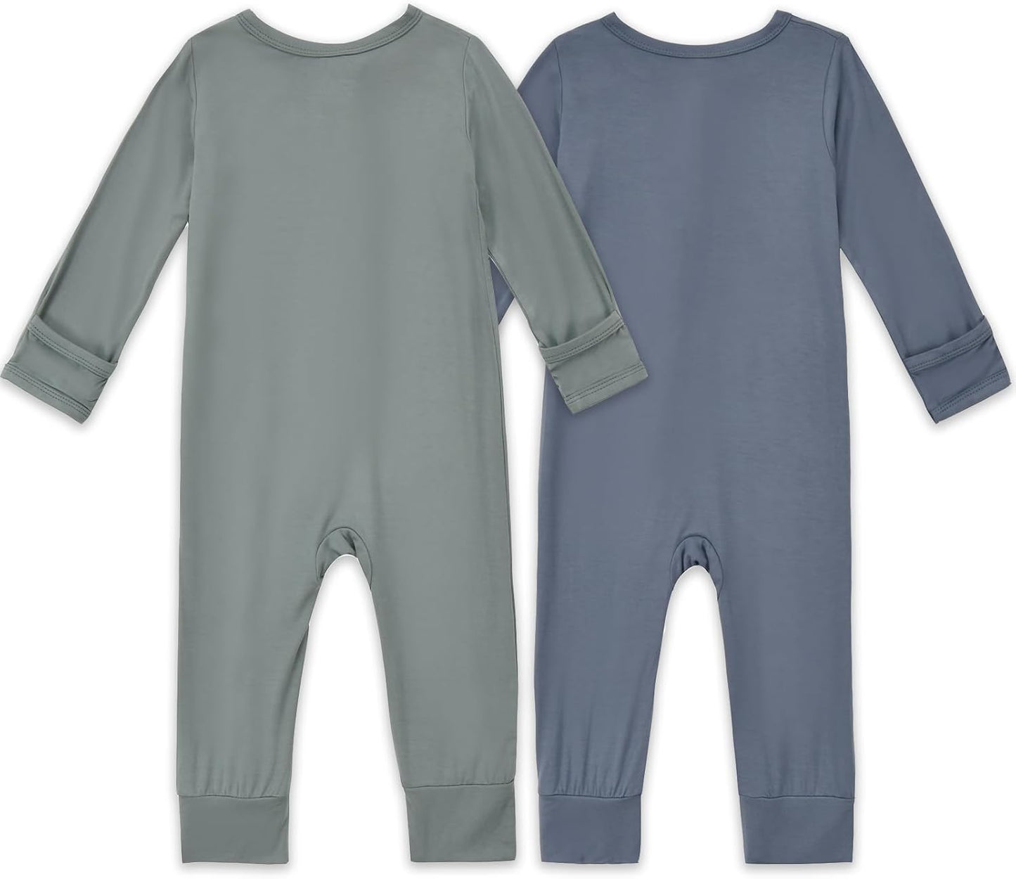 Aablexema Baby Footless Pajamas Zipper with Mitten, Rayon from Bamboo, Infant Long Sleeve Romper Pjs