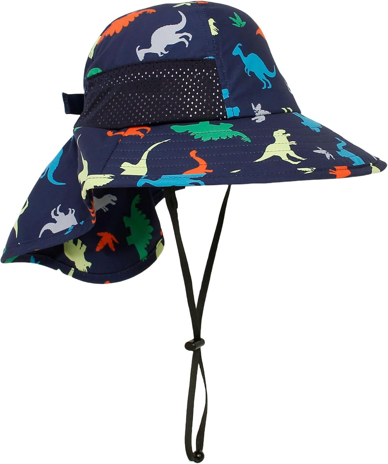 CHUNG Baby Sun Protection Hat Summer Toddler Adjustable UPF 50+ Wide Brim Neck Flap Beach Caps Boys Girls 1-12 Years Kids