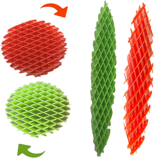 Fidget Worm Toy, Funny Pocket Fidget Toy, Resistance Fidget Toys Sensory Stress Anxiety Relief Toys (Green/Orange)