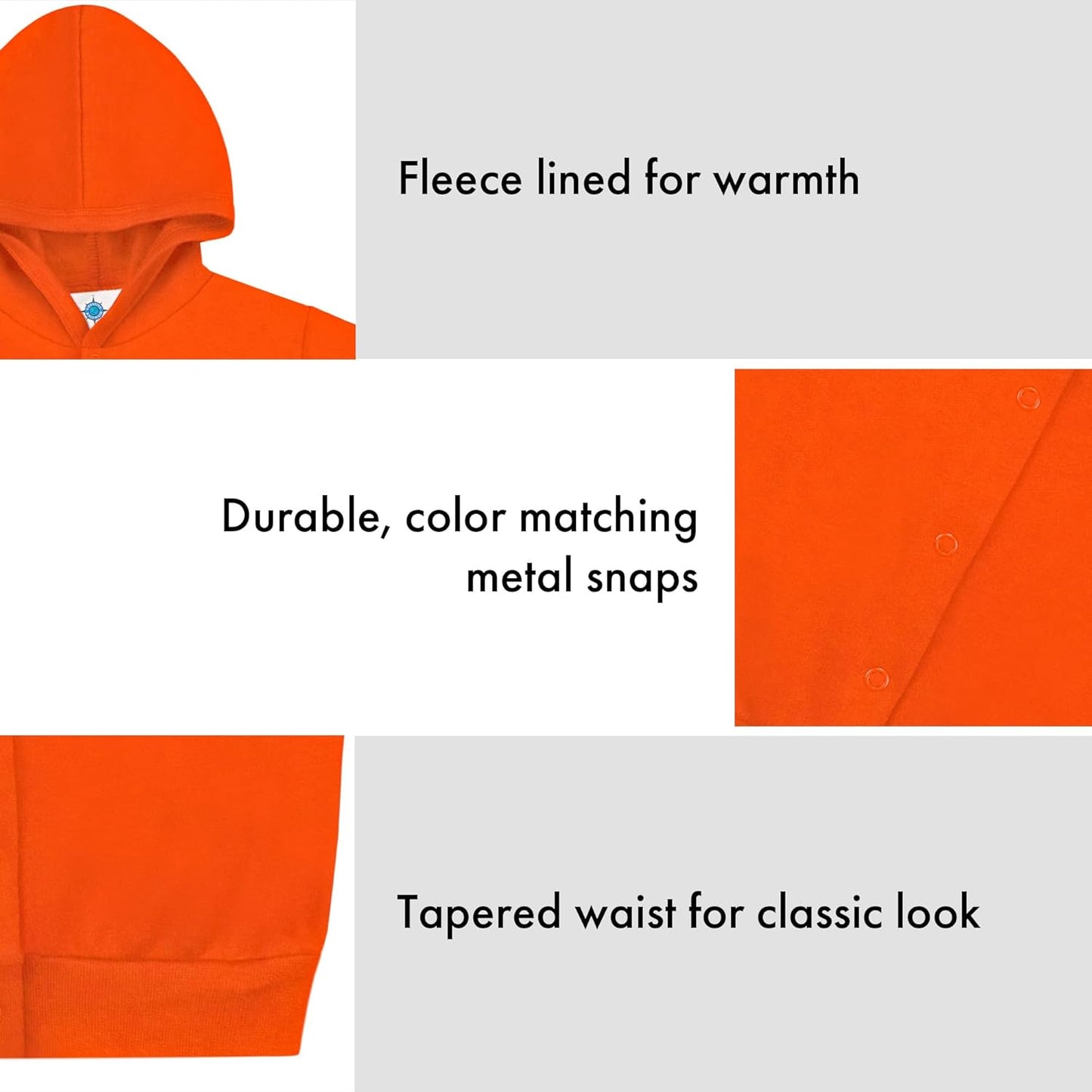 Creative Knitwear College Baby Snap Hooded Jacket - Team Logo, Multiple Colors, for Boys & Girls, (0-24 Months)