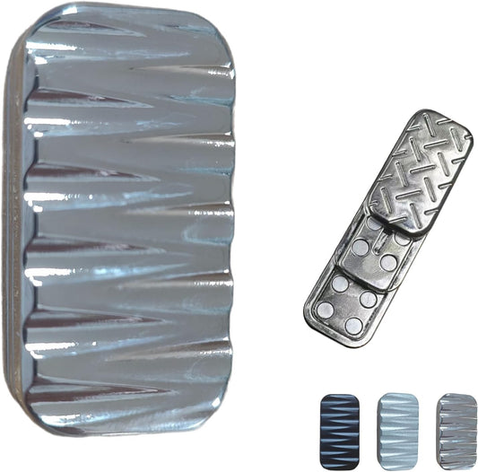 Fidget Slider 3 Layer EDC Metal Magnetic Fidget Toys Adults, Desk Toys Gift for Stress Relief (Silver)