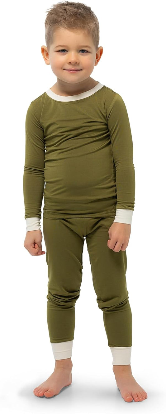 2-Piece Pajama for Kids and Toddlers - Toddler Pajamas - Boys and Girls Pajamas viscose made from Bamboo