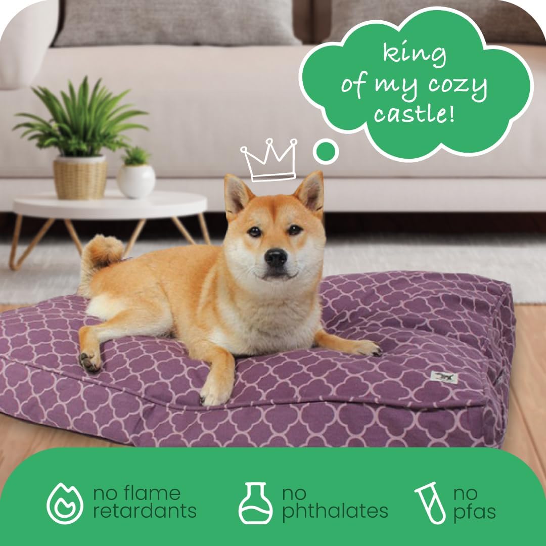 Molly Mutt Large Crib Mattress Cover - Royals Print - Measures 27”x52”x5”- 100% Cotton - Durable - Breathable - Sustainable - Machine Washable Dog Bed Cover