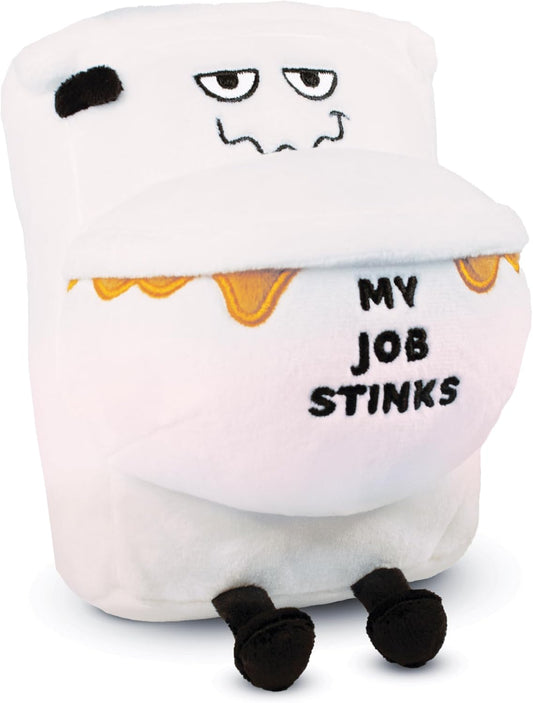 Toilet Plushie, Funny Meme Gag Gift, Comical Plush Collectible, Stocking Stuffer Present, Great for Emotional Support, Fun Desk Accessory, Weighted Base for Display