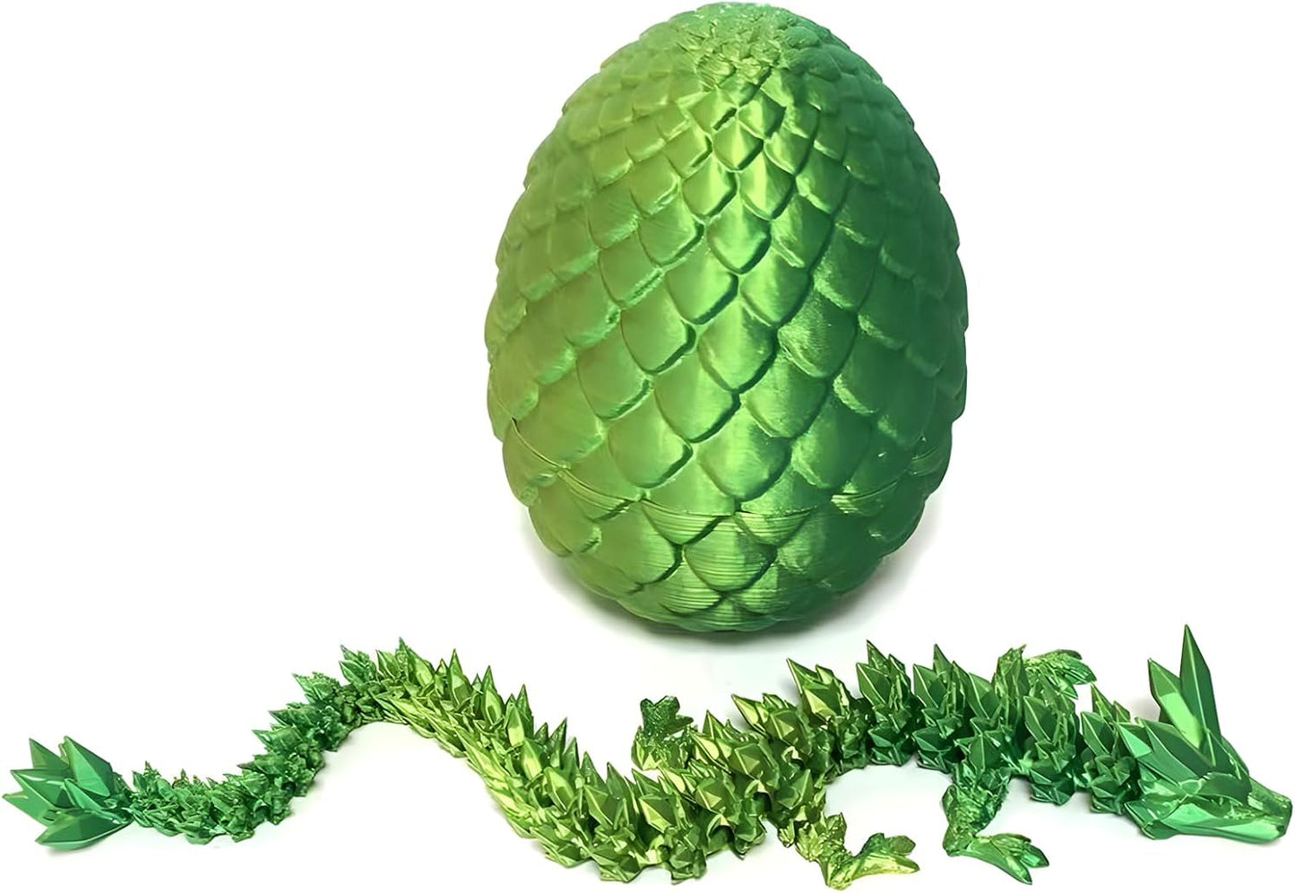 Easter Dragons 3D Printed Dragon Egg with Dragon Inside Crystal Dragon Fidget Toy for Adult Full Articulated Dragon for Home Office Decor