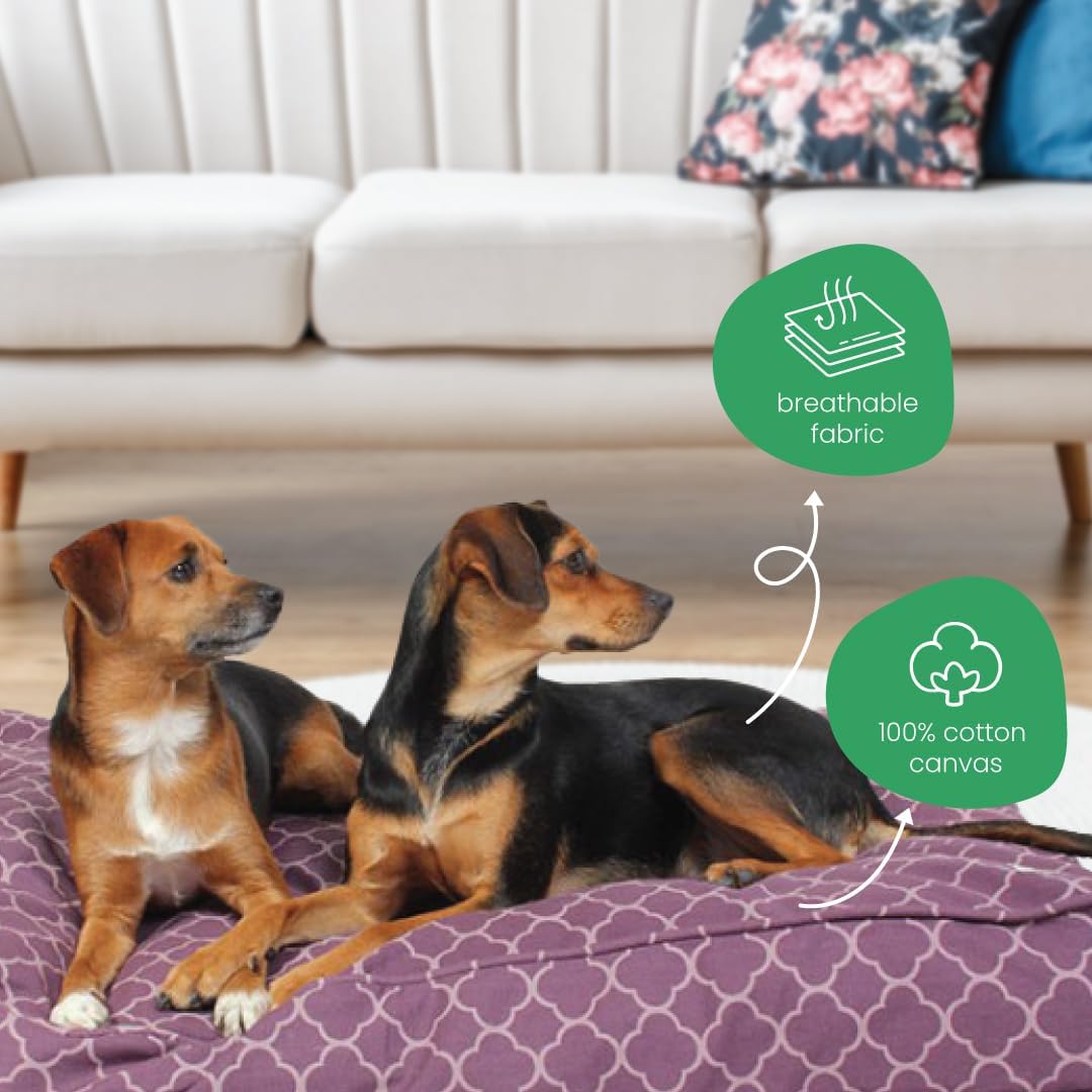 Molly Mutt Large Crib Mattress Cover - Royals Print - Measures 27”x52”x5”- 100% Cotton - Durable - Breathable - Sustainable - Machine Washable Dog Bed Cover