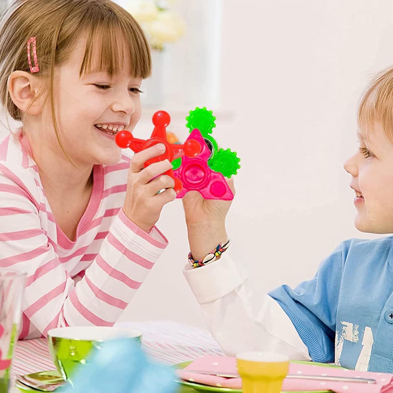 50 Pack Mini Fidget Spinner Toys,Stress Relief Sensory Toys,Birthday Gifts Party Favors for Kids Teens Adults,Christmas Goodie Bag Stuffers,Canival Treasure Box Toys for Classroom Prizes Supplies