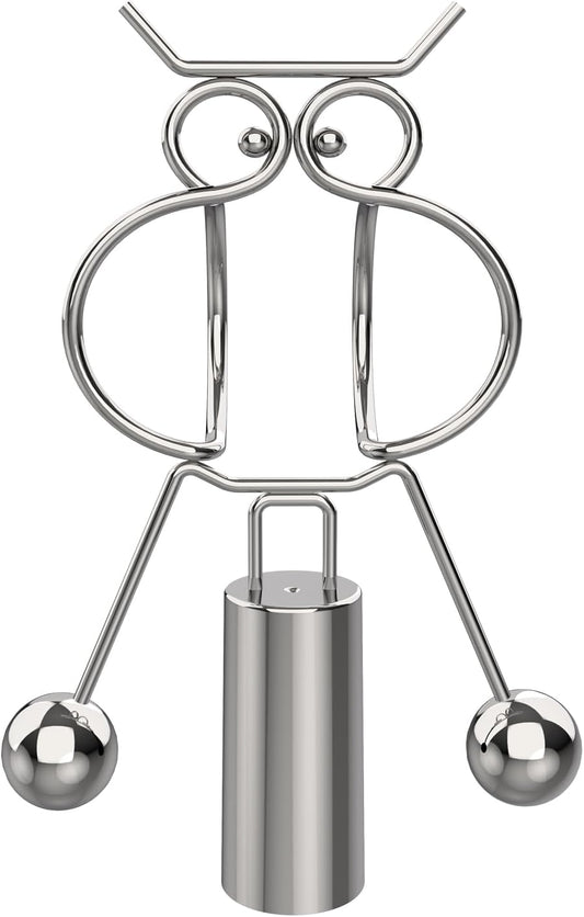 SHIDOW Kinetic Art Balance Toy, Owl Shaped Balancing Physics Toy, Office Desk Tumblers Decompressive Ornaments, Physics Science Model Teaching Supply Desktop Decoration (1PCS)