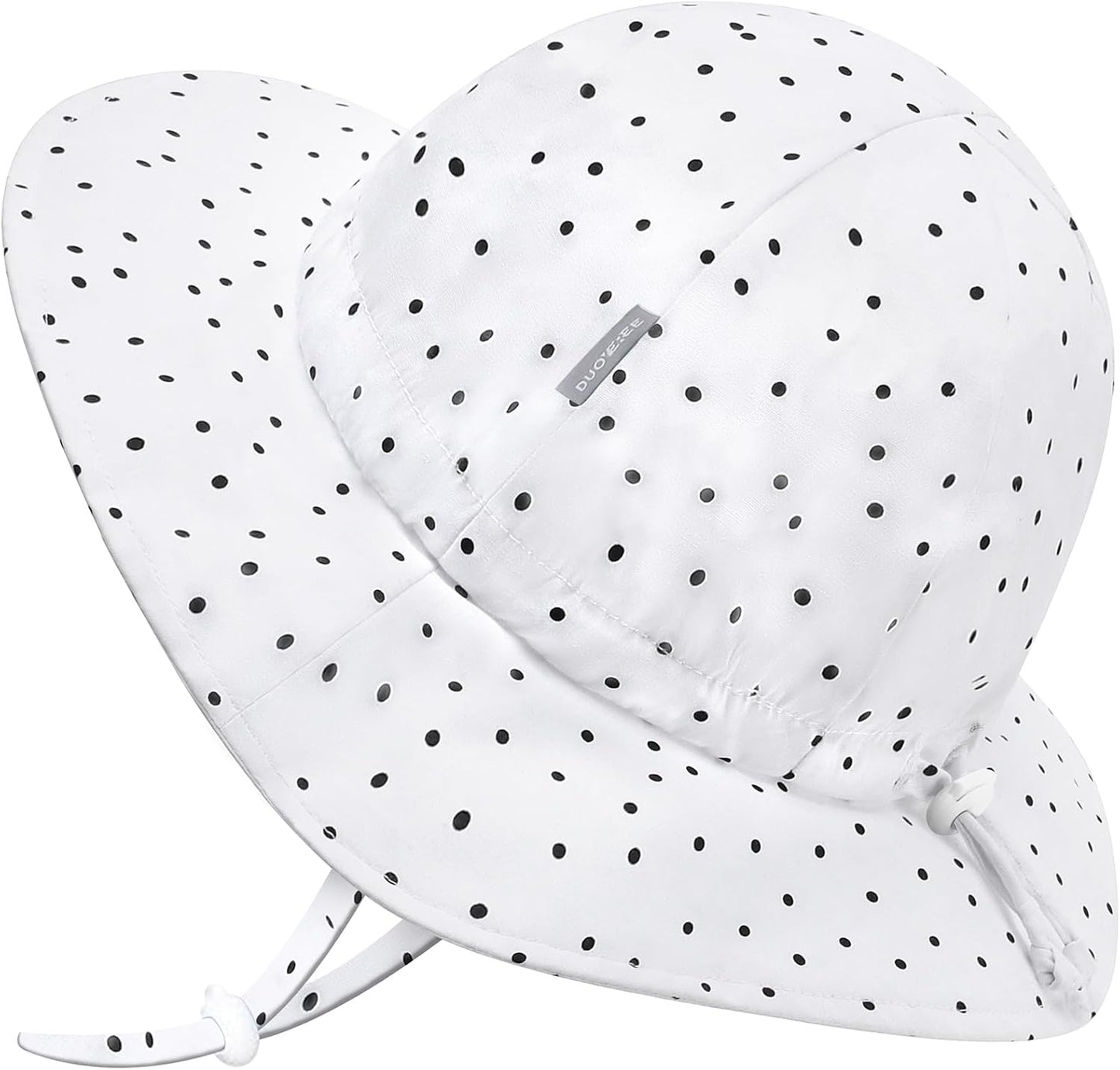 UPF 50+ Baby Bucket Hat - Wide Brim Sun Protection Beach Cap for Girls - Cute & Adjustable Toddler Hat