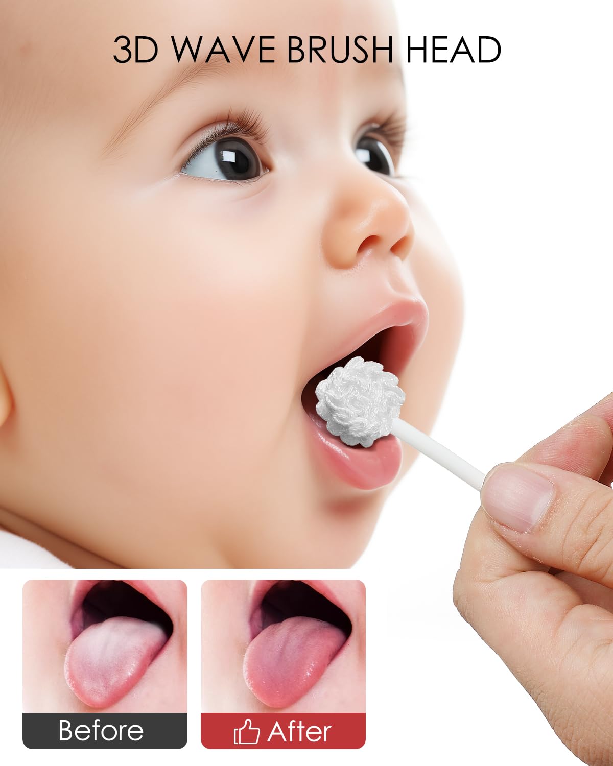 dearlomum Upgraded 32PCS Baby Tongue Cleaner, Disposable Newborn Toothbrush & Oral Cleaning Stick, Gauze Gum Cleaner for Infant Dental Care, 0–36 Months Baby Mouth Wipes