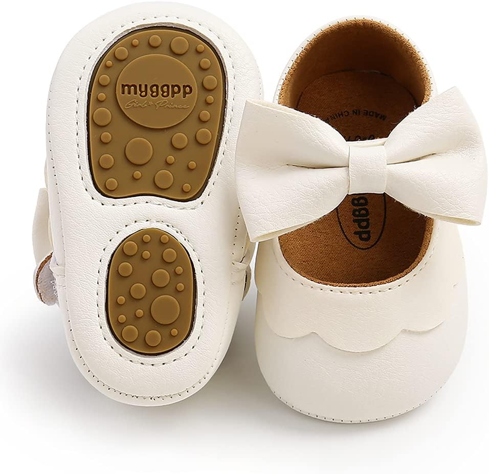 Baby Shoes Mary Jane Flats Non Slip Soft Sole Infant Toddler Sneakers First Walkers Party Christmas Dress Shoes