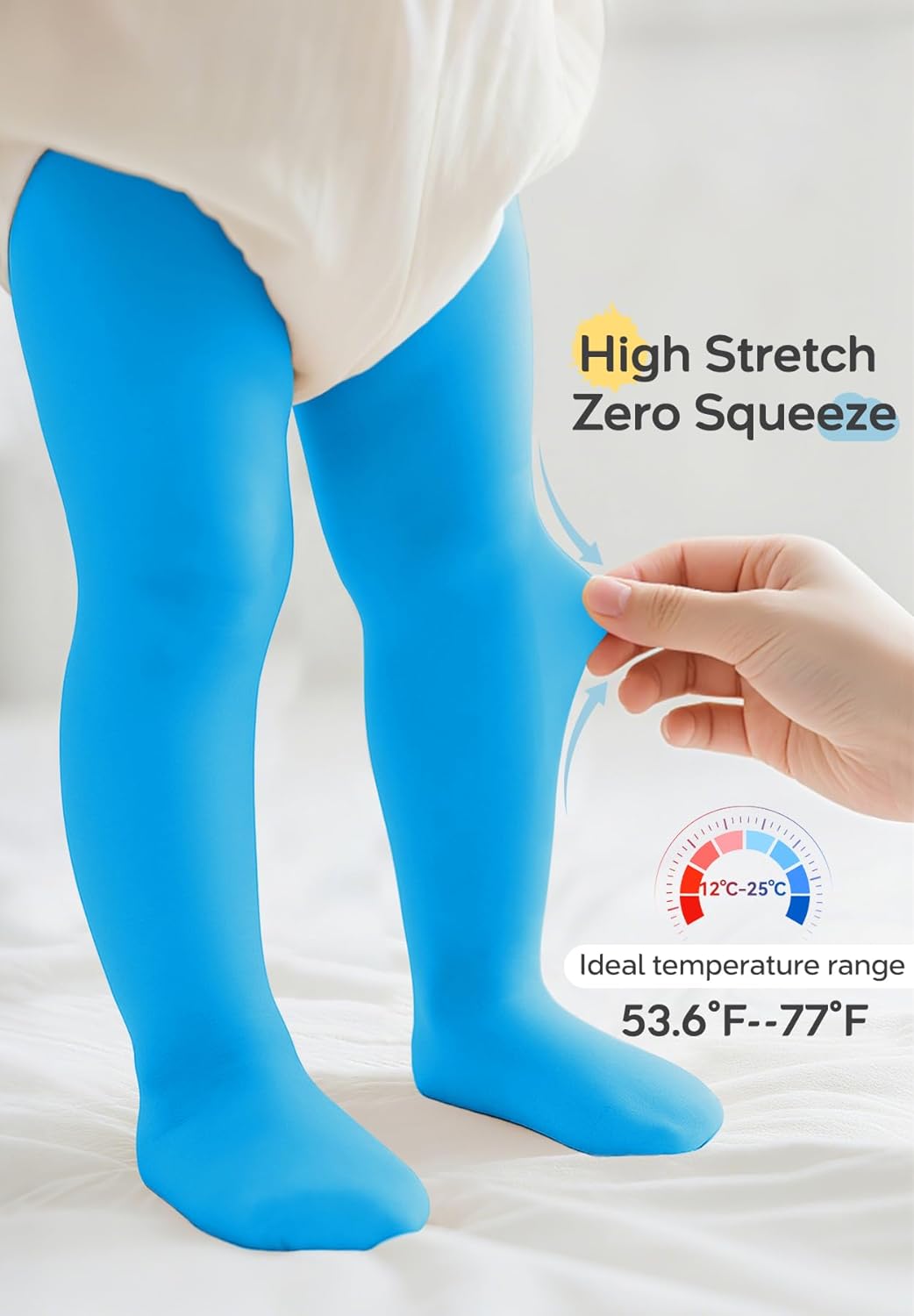 Ultra Soft Toddler Ballet Tights for Girls - Footed Dance Tights Colorful Baby Girls Leggings for Daily Party Halloween 1-6T