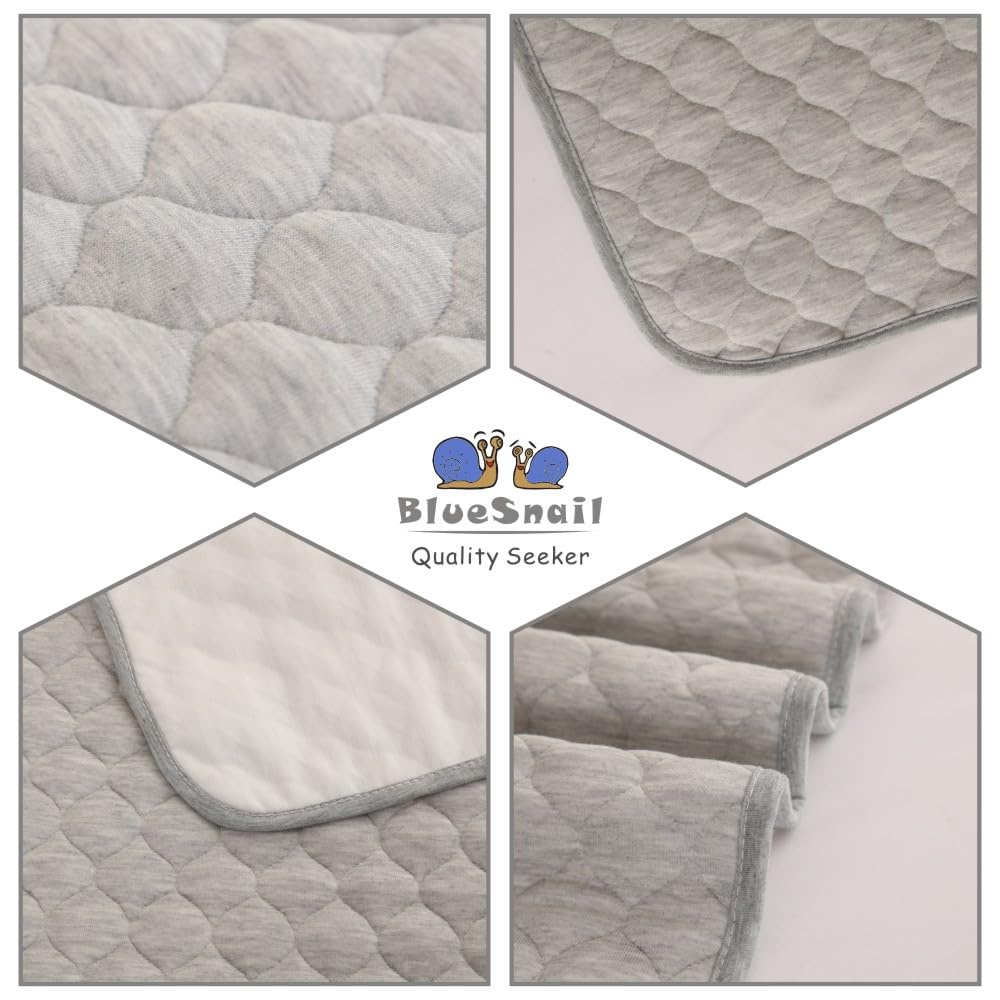 BlueSnail Washable Underpads,Waterproof,Soft, Portable and Reusable Incontinence Pads for Toddler,Adults,Elderly and Pets (31" x 40" Pack of 2)(Gray)