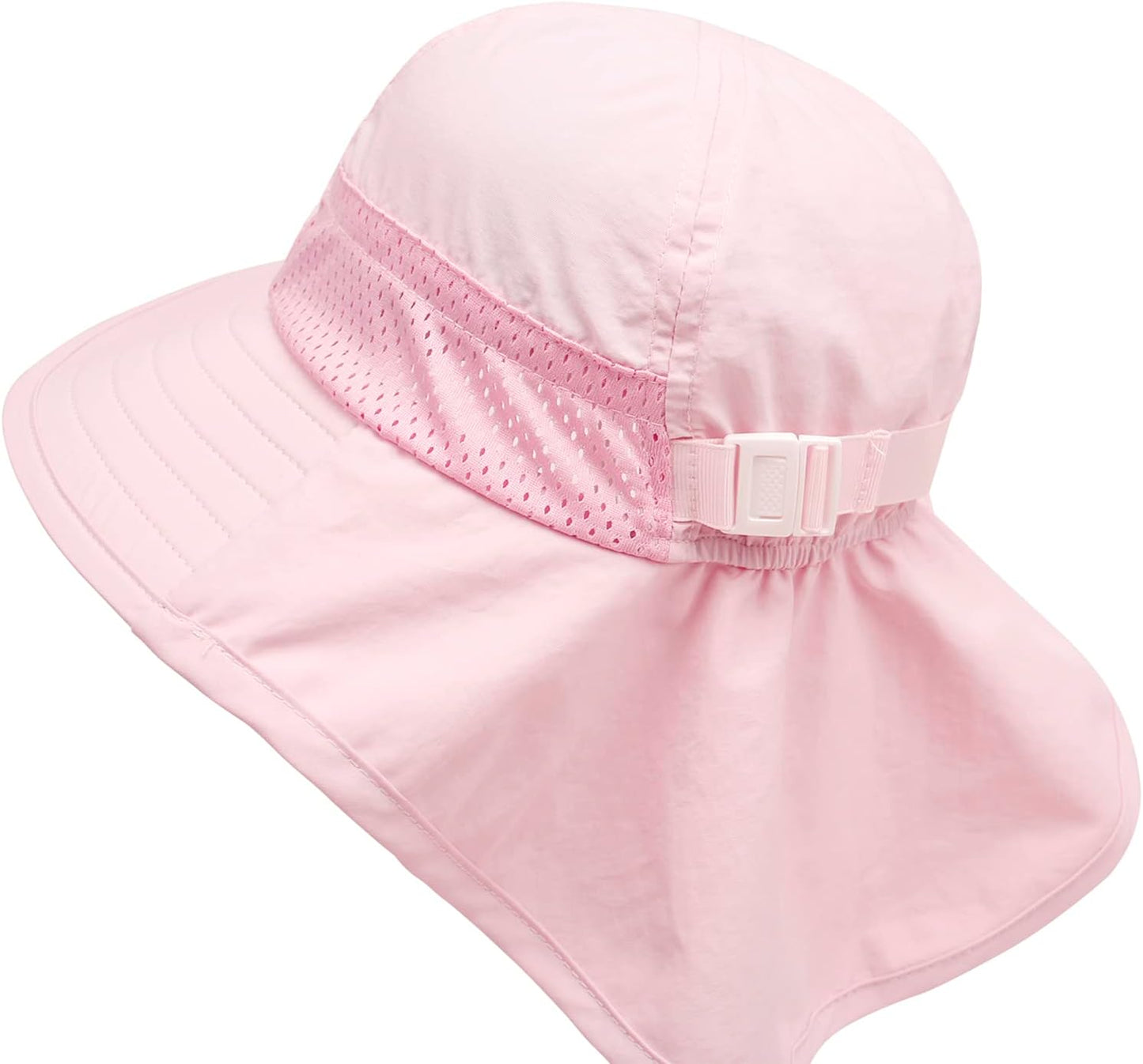 CHUNG Baby Sun Protection Hat Summer Toddler Adjustable UPF 50+ Wide Brim Neck Flap Beach Caps Boys Girls 1-12 Years Kids
