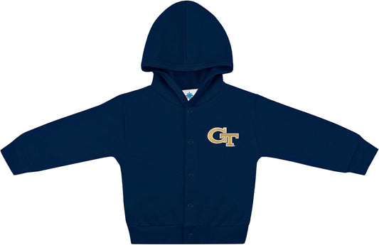 Creative Knitwear College Baby Snap Hooded Jacket - Team Logo, Multiple Colors, for Boys & Girls, (0-24 Months)