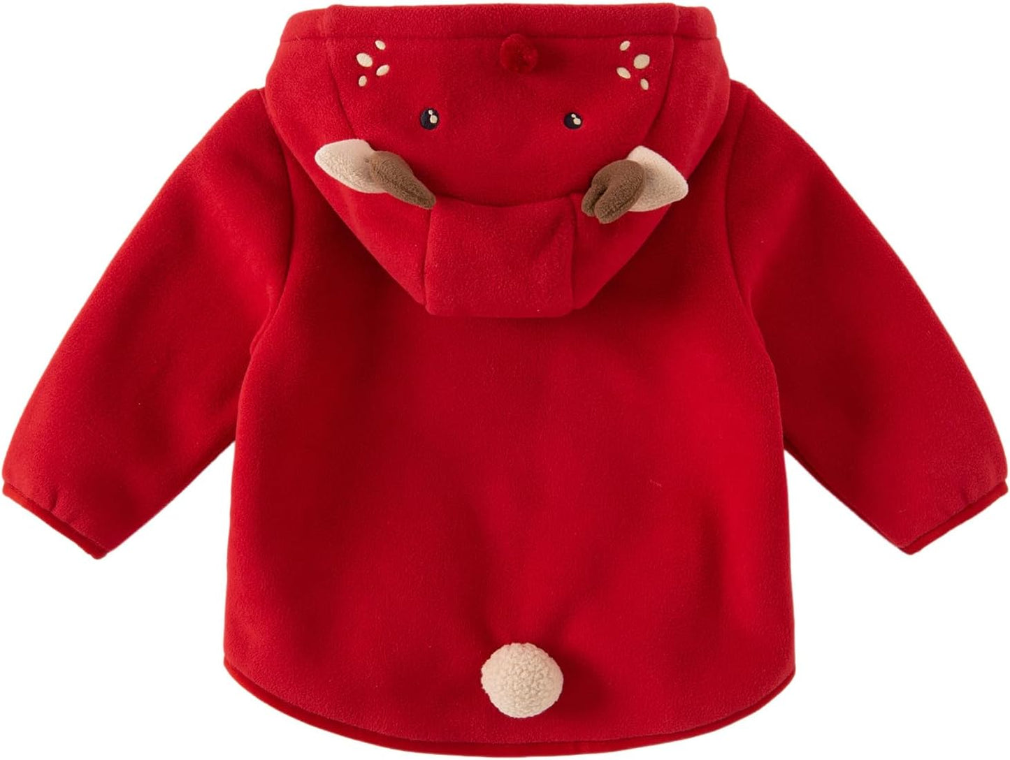 DAVE&BELLA Toddler Fleece Jacket, Baby Boys Girls Animal-shaped Hooded Zipper Long Sleeve Warm Spring Autumn Outerwear Coat