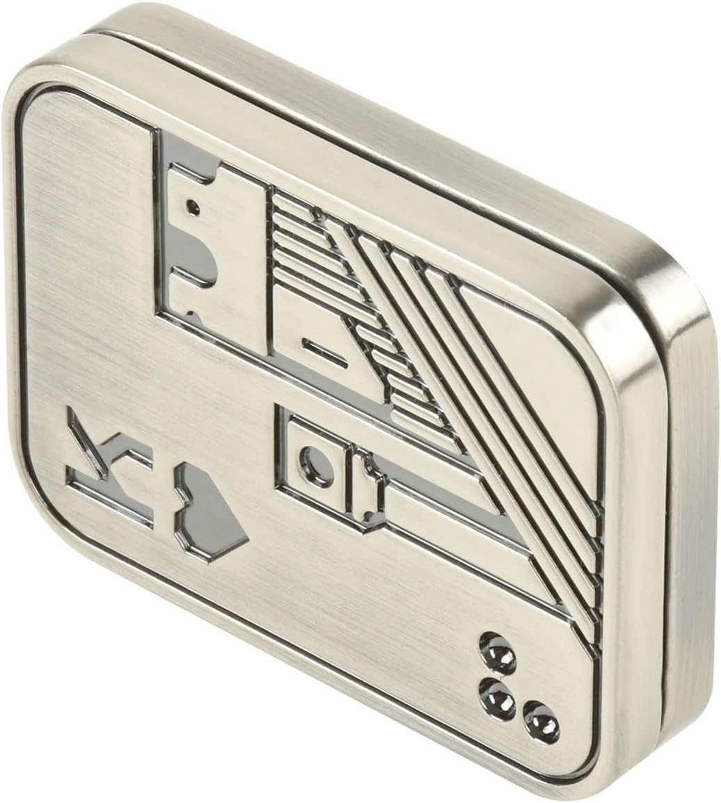 Metal Fidget Slider Magnetic Metal Fidget Toys Adults Magnet Fidget Toys for Adults Stress Relief ADHD Office Fidget Toys for Desk Adult-K Silver EDC Poker Fidget Slider