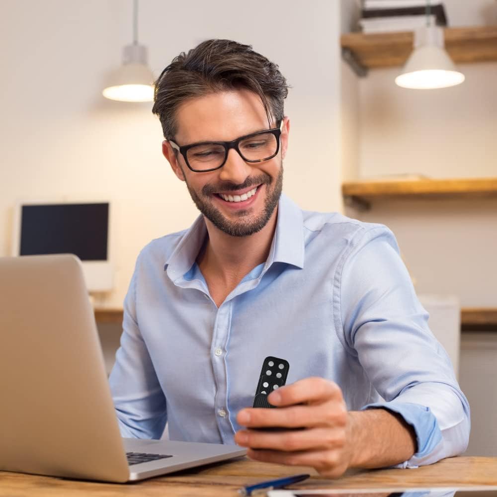 STONESTAR Fidget Toys Pack - Magnetic Metal Fidget Slider Haptic Coin Collection, EDC Fidget Toy for Adults, Helps Relieve ADHD/Anxiety/Stress (Black)