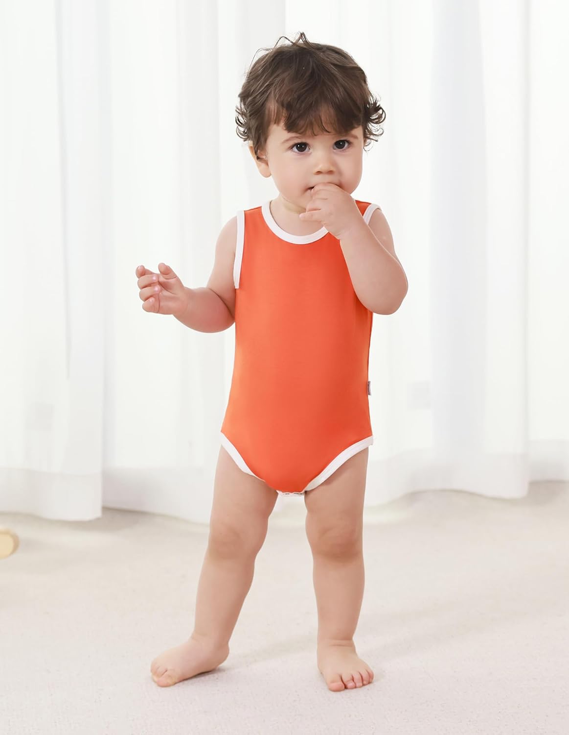 Baby Boy Girl Pajamas Toddler Infant Unisex Sleeveless Sleep Bodysuit Sleepwear Newborn Snap Snug Fit 3-Pack