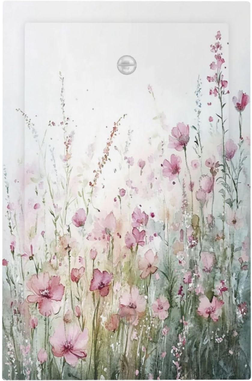 Light Switch Cover Plate Wildflower Botanical Watercolor Floral 1 Gang No Device Blank Electrical Wall Plates Faceplate Decorative Switch Plate For Bed Room Living Room Decor