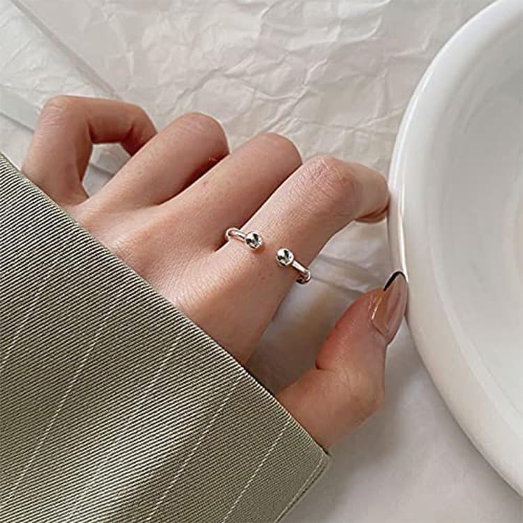 INFUSEU Funny Spinner Fidget Rings for Women Girls Anti Anxiety Stress Worry, Adjustable Size