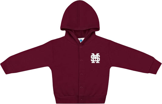 Creative Knitwear College Baby Snap Hooded Jacket - Team Logo, Multiple Colors, for Boys & Girls, (0-24 Months)