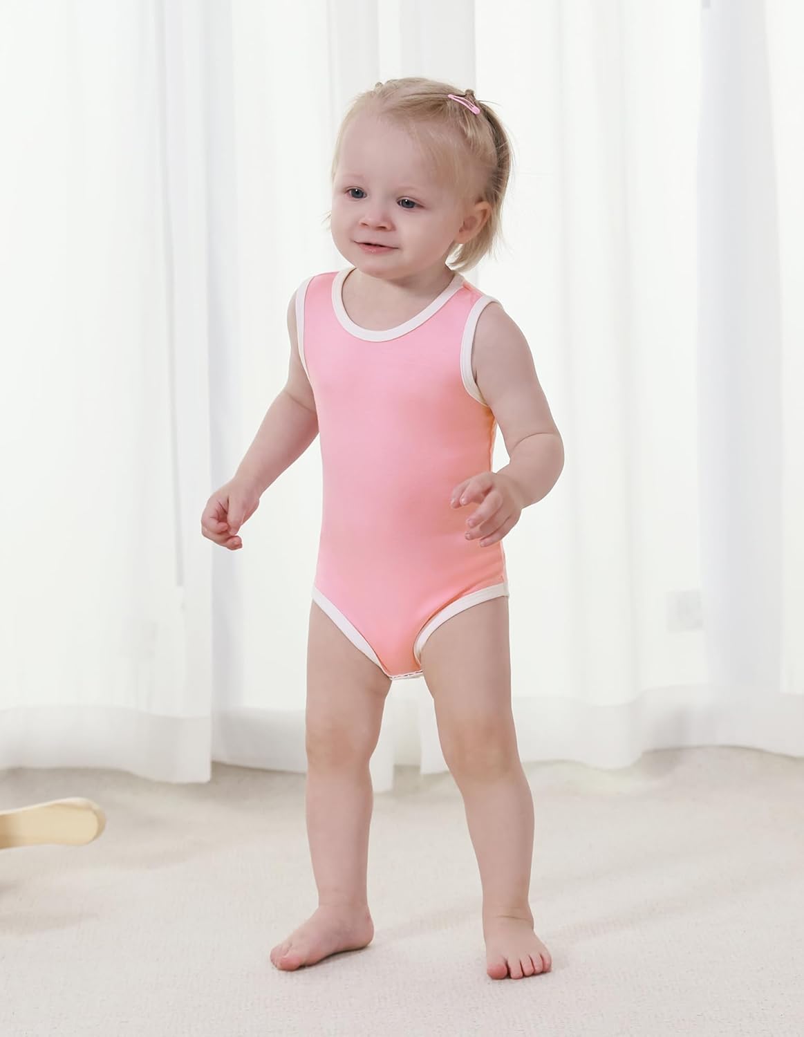 Baby Boy Girl Pajamas Toddler Infant Unisex Sleeveless Sleep Bodysuit Sleepwear Newborn Snap Snug Fit 3-Pack