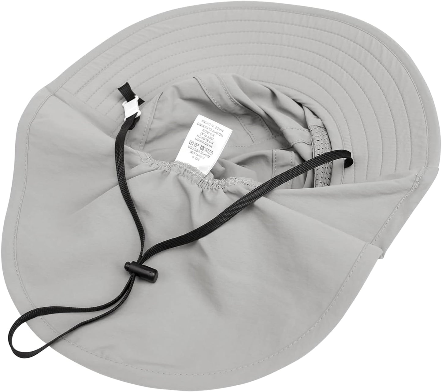 CHUNG Baby Sun Protection Hat Summer Toddler Adjustable UPF 50+ Wide Brim Neck Flap Beach Caps Boys Girls 1-12 Years Kids