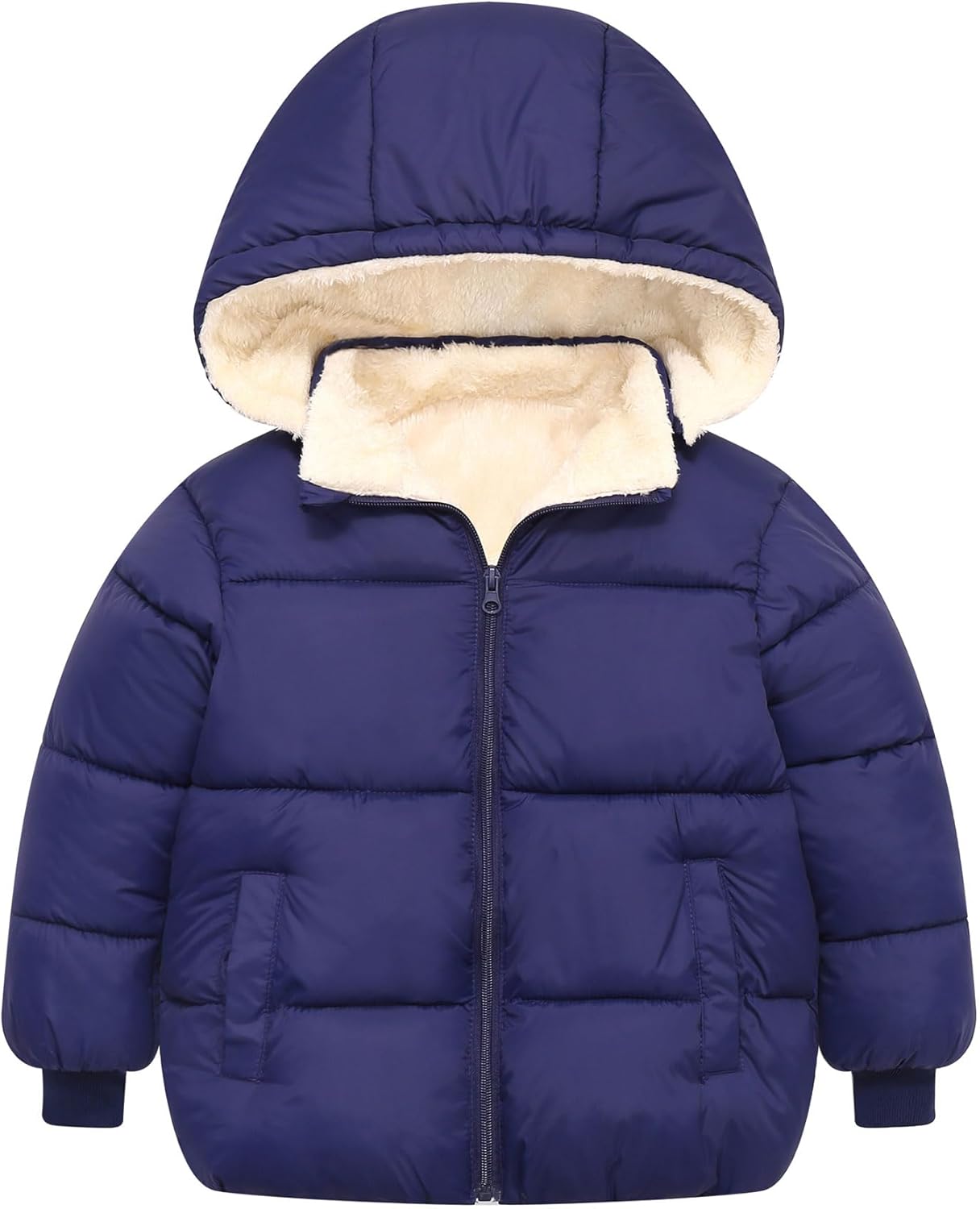 TUONROAD 1-6T Baby Girl Boy Winter Fleece Coats Toddler Warm Puffer Jackets Kids Down Alternative Outerwear