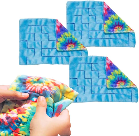 Sensory Fidget Toys: Marble Maze Mat by Lakikid- Tactile Sensory Toys for Children & Adults- Ideal Fidget Toys for Sensory Kids- Improve Focus (Fidget Marble Maze 3 Pack)