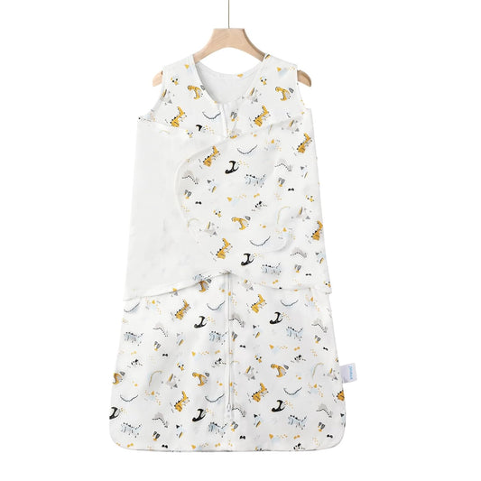 Swaddle-Blanket Baby Girl & Boy Swaddles Newborn Infant Transition 100% Cotton Wrap Blankets, 3-Way Adjustable Wearable Blanket, TOG 1.0 (Dinosaur, Small, 0-3 Month)