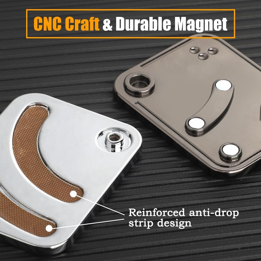 Metal Poker Fidget Slider Toy for Kids Adults, Magnetic Haptic Coin Fidget Pad Push Card, EDC Desk Office Toy, Stress Relief Gift for Men Boyfriend Father, 5 6 7 8 9 10+ Years Old Boys