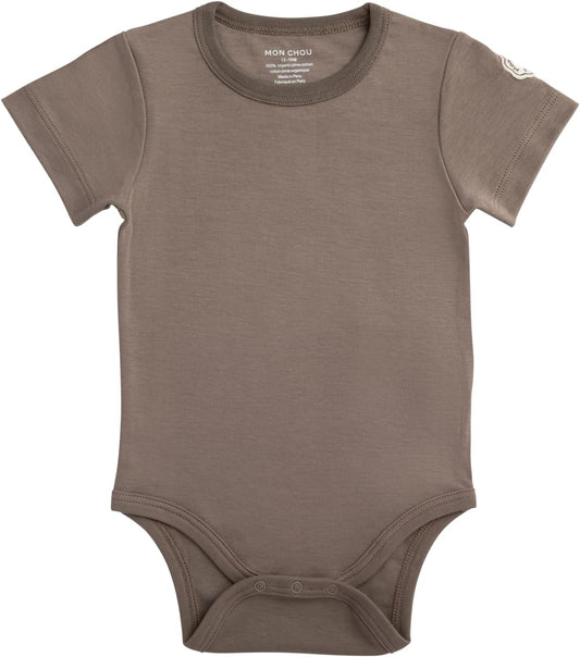 MON CHOU Premium Short Sleeve Bodysuit - Luxuriously Soft, 100% Pima Cotton Baby Bodysuit - Organic Cotton Baby Clothes