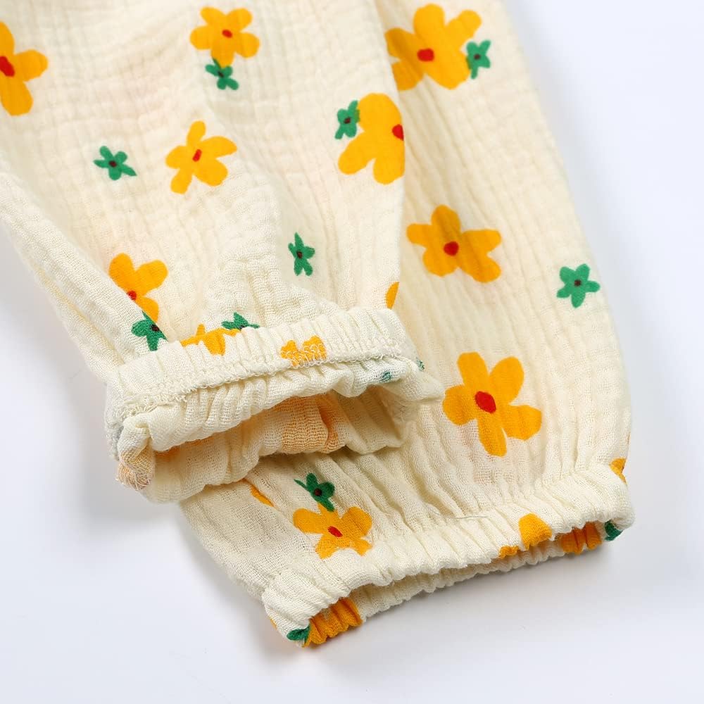 MYGBCPJS Baby Boys Girls Cotton Linen Trousers Kids Casual Ankle Pants Loose Long Bloomers