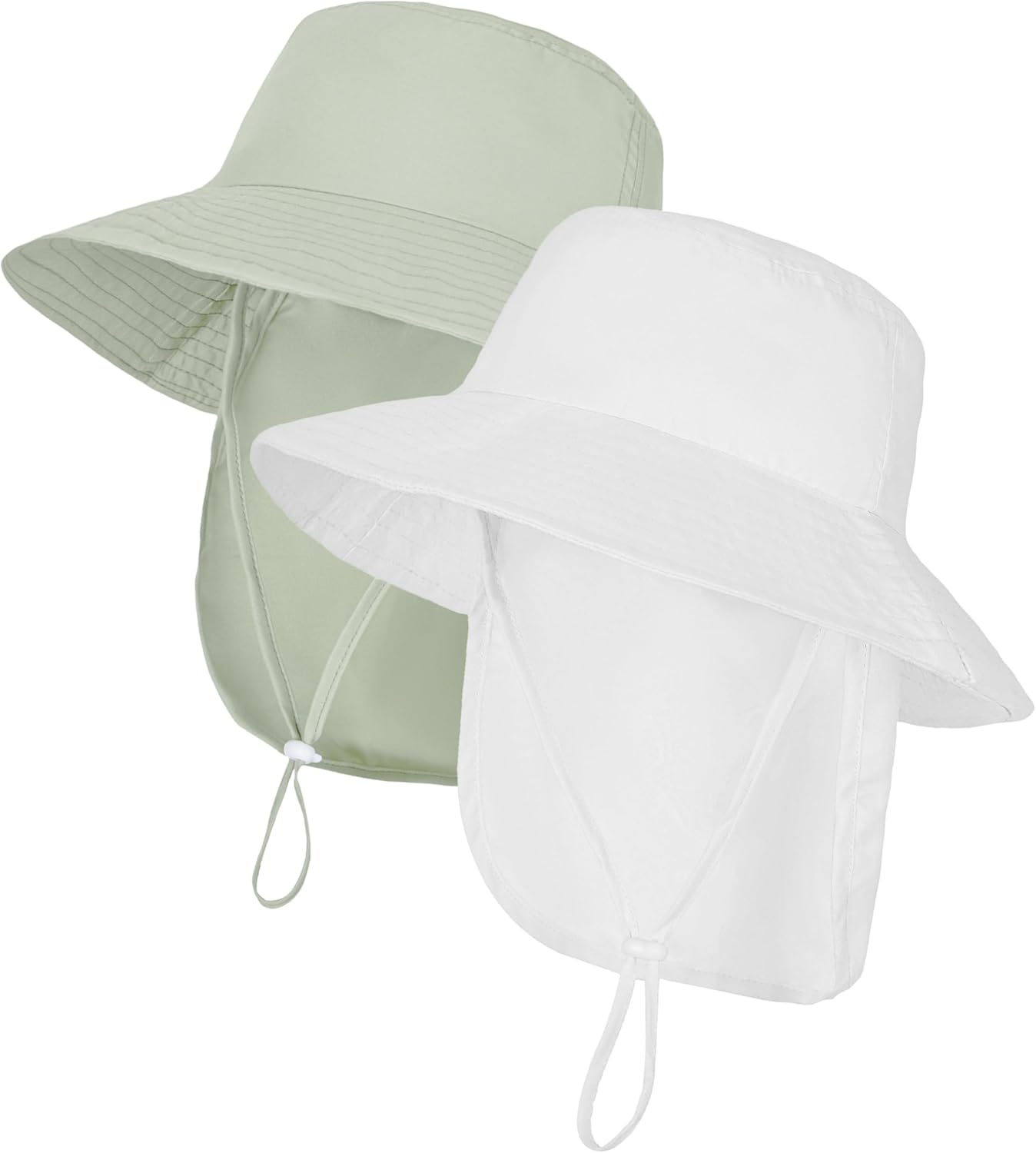 Baby Sun Hat Toddler Bucket Hats with Removable Neck Flap for Boys Girls Kids with Wide Brim Summer Beach UPF 50+