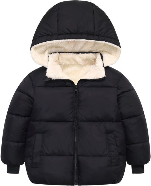 TUONROAD 1-6T Baby Girl Boy Winter Fleece Coats Toddler Warm Puffer Jackets Kids Down Alternative Outerwear