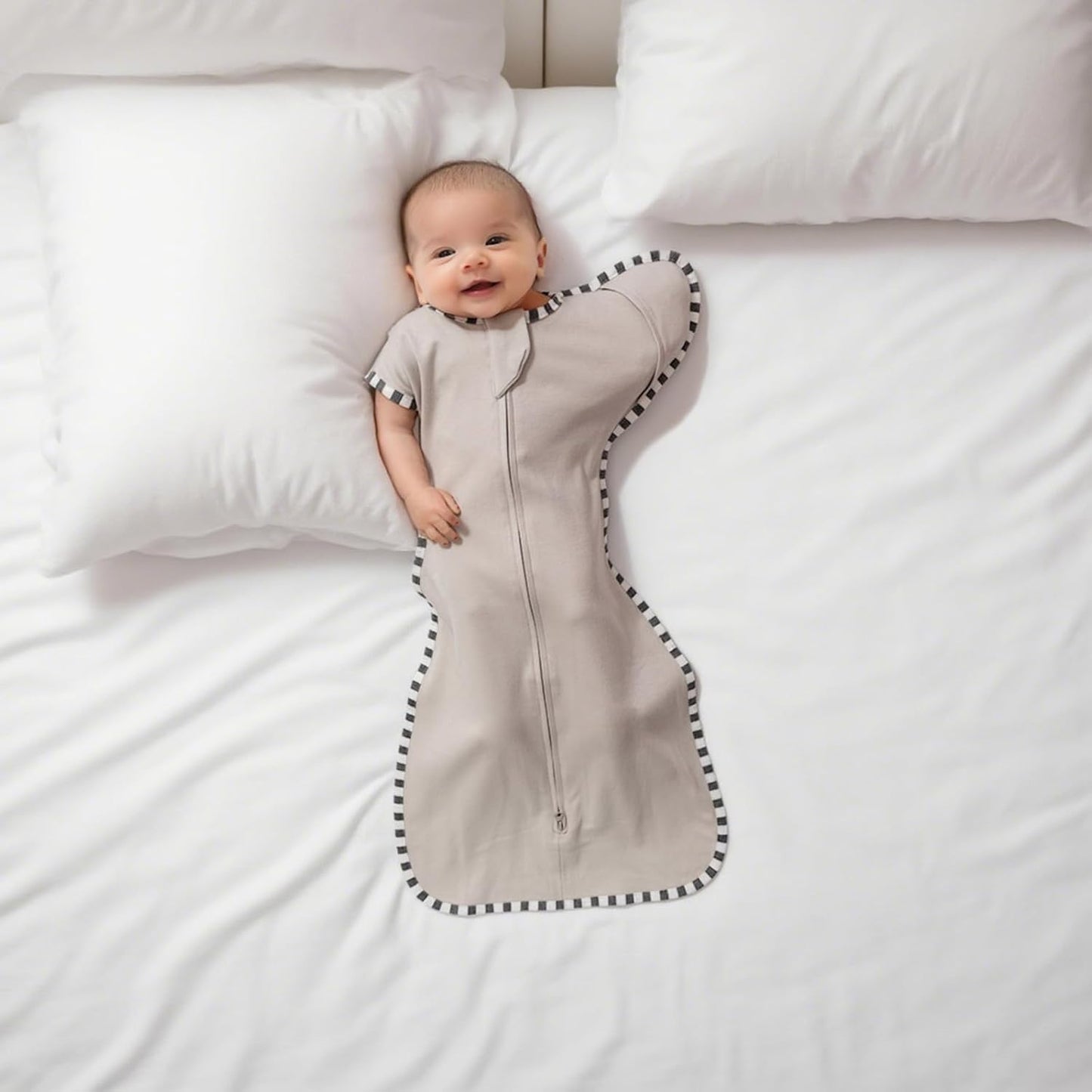 Baby Swaddle Blanket for Newborns and Infants,2-Piece Set Infant Pajamas,Bidirectional Zipper,Easy to Put On and Take Off