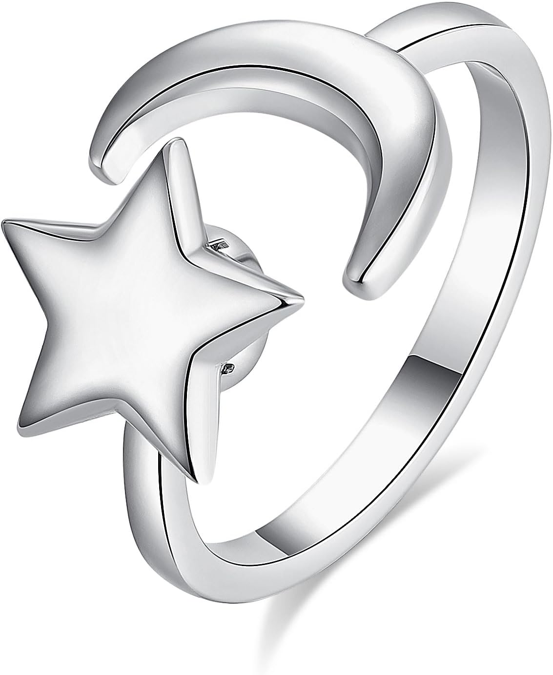 INFUSEU Funny Spinner Fidget Rings for Women Girls Anti Anxiety Stress Worry, Adjustable Size