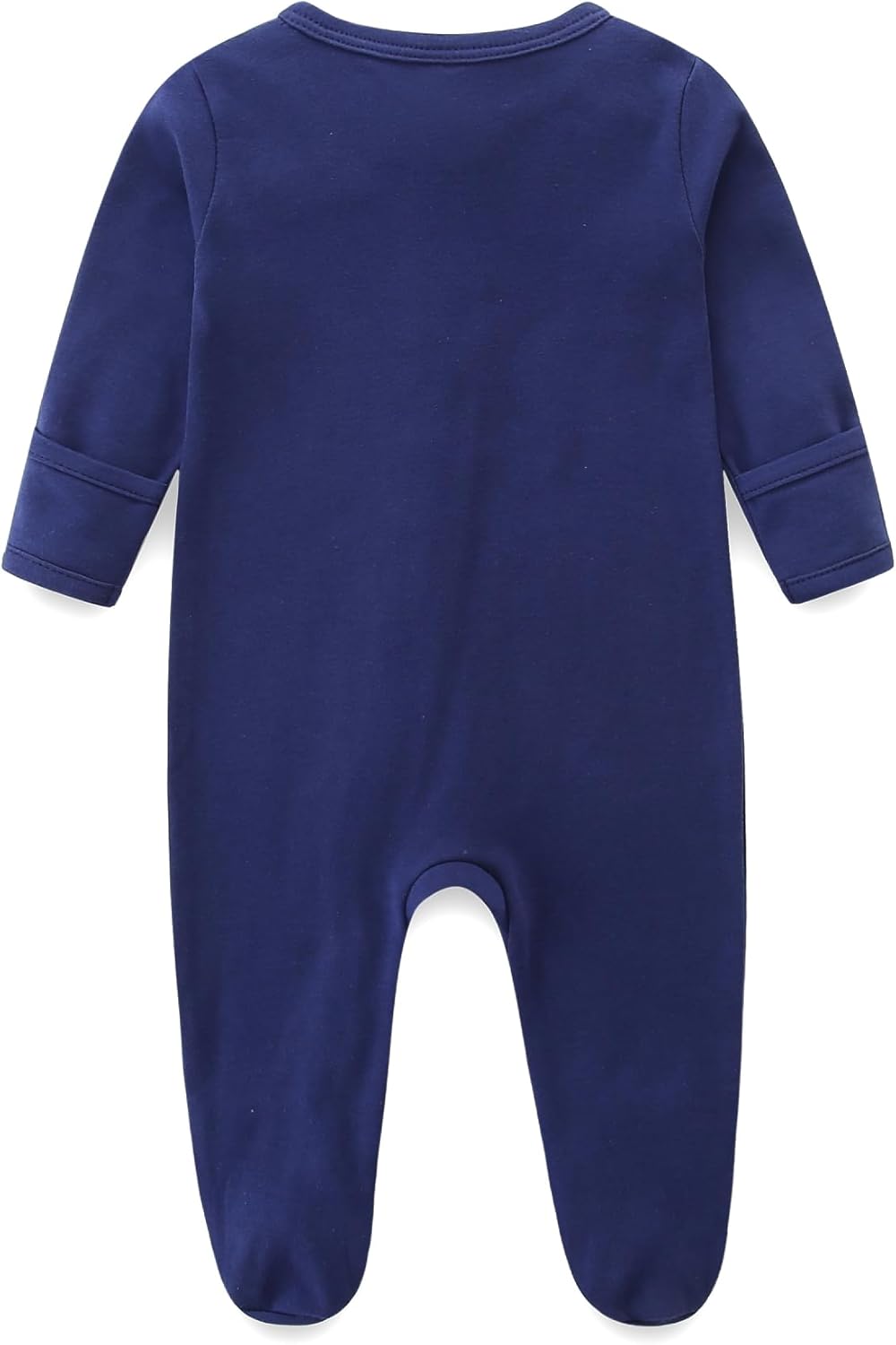 Baby Romper 100% Organic Cotton Pajamas One Piece Long Sleeve Zipper Footie Onesie for 0~12M Baby