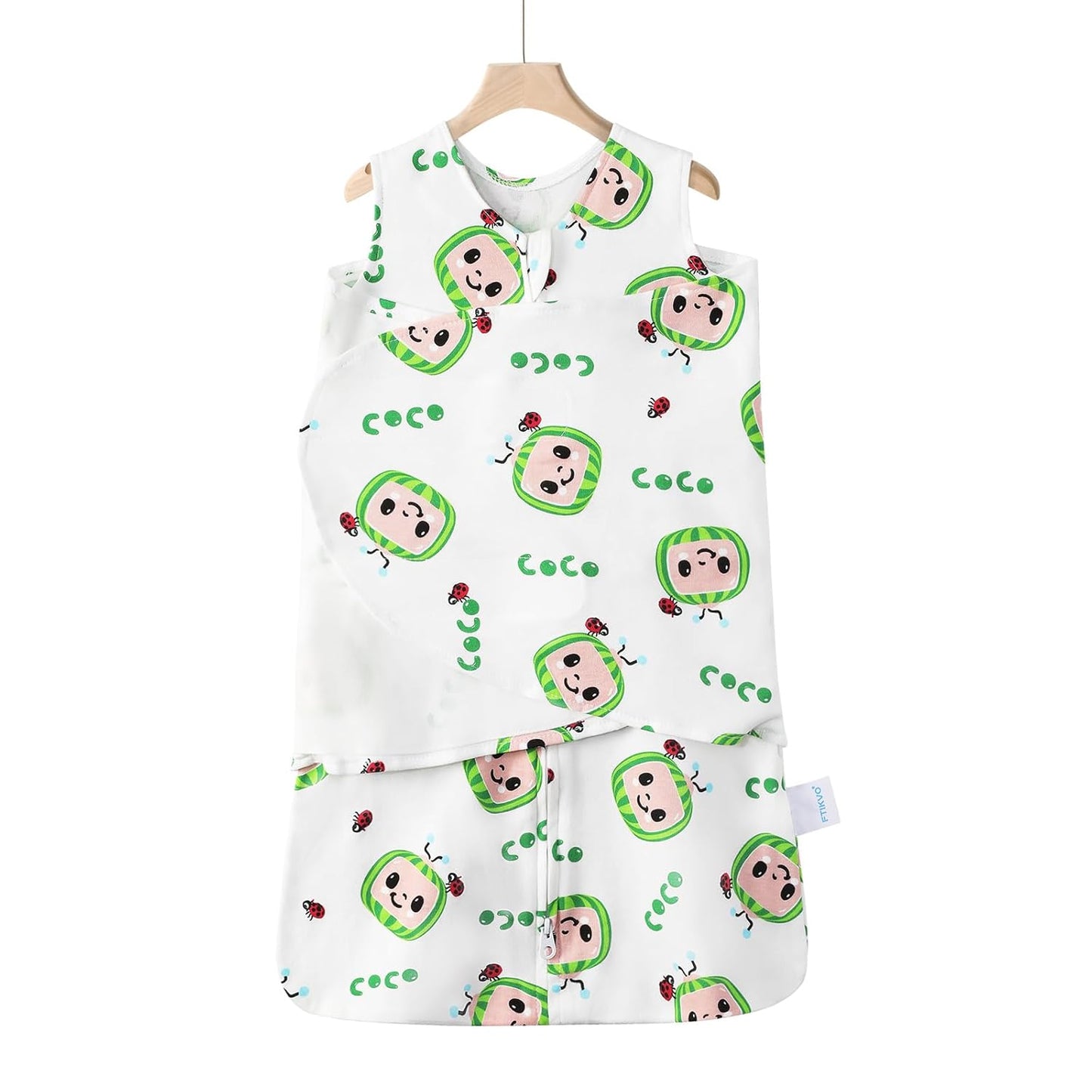 Swaddle-Blanket Baby Girl & Boy Swaddles Newborn Infant Transition 100% Cotton Wrap Blankets, 3-Way Adjustable Wearable Blanket, TOG 1.0 (Watermelon 3-6 Month)